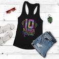 10 Years Of Being Awesome 10Th Birthday Girl Women Flowy Tank