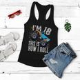 18 Year Old Gift Cool 18Th Birthday Boy Gift For Monster Truck Car Lovers Women Flowy Tank