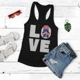 4Th Of July Gnome For Women Patriotic American Flag Heart Gift Women Flowy Tank