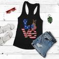 4Th Of July Patriotic Love German Shepherd American Flag Gift Women Flowy Tank