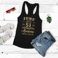 51 Years Awesome Vintage June 1972 51St Birthday Women Flowy Tank
