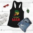 A Black Man Is A Free Man Funny Gift African American Juneteenth Gift Women Flowy Tank
