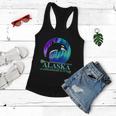 Alaska State Pride Alaska Northern Lights Alaskan Orca Whale Women Flowy Tank