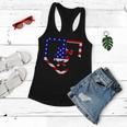 American Baseball Catcher Flag Tshirt Women Flowy Tank