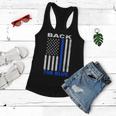 Back The Blue Support Our Police Tshirt Women Flowy Tank