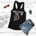 Baseball She Loves The D Los Angeles V2 Women Flowy Tank