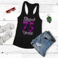 Blessed By God For 75 Years Old 75Th Birthday Gifts Crown Women Flowy Tank