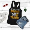 Cheers And Beers To 50 Years Old Birthday Funny Drinking Women Flowy Tank