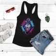 Colorful Wolf Painting Wolves Lover Women Flowy Tank