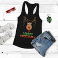 Cute Merry Christmas Reindeer Tshirt Women Flowy Tank