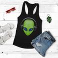 Dj Alien Headphones Tshirt Women Flowy Tank