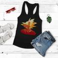 Dragon Fighter Silhouette Illustration Tshirt Women Flowy Tank