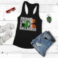 Drink Like A Gallagher Irish Clover Tshirt Women Flowy Tank