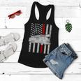 Fire Truck American Firefighter Thin Red Line Flag Tshirt Women Flowy Tank