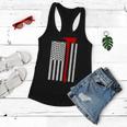 Firefighter Axe American Flag Women Flowy Tank