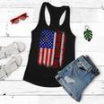 Firefighter Retro American Flag Firefighter Dad Jobs Fathers Day V2 Women Flowy Tank