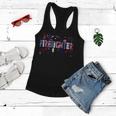 Firefighter Retro American Flag Firefighter Jobs 4Th Of July Fathers Day V3 Women Flowy Tank