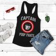 Funny Captain Poop Pants Tshirt Women Flowy Tank