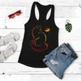 Funny Cat Leaf Fall Hello Autumn For Cute Kitten Graphic Design Printed Casual Daily Basic Women Flowy Tank