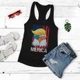 Funny Merica Trump Bald Eagle 4Th Of July Us Flag Men Women Women Flowy Tank