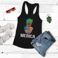 Funny Patriotic Pineapple 4Th Of July America Usa Flag Women Flowy Tank