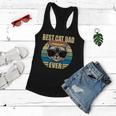 Funny Vintage Cat Daddy Tee Fathers Day Best Cat Dad Ever Women Flowy Tank