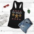 Gingerbread Oh Snap Ugly Christmas Sweater Women Flowy Tank