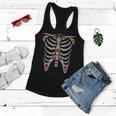 Halloween Day Of Dead Skeleton Flowers Decorated Women Flowy Tank