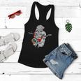 Hipster Sloth With Retro Camera Women Flowy Tank