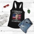 I Crash Bikes And Economies Shirt Funny Anti Joe Biden Women Flowy Tank