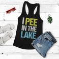 I Pee In The Lake Funny Summer Vacation Women Flowy Tank