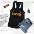If The Broom Fits Fly It Broom Halloween Quote Women Flowy Tank