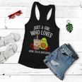 Just A Girl Who Loves Boba Tea & Avocados Cute Kawaii Teen Tshirt Women Flowy Tank