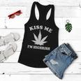 Kiss Me Im Highrish Irish St Patricks Day Weed Tshirt Women Flowy Tank