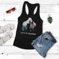 Lets Go Brandon Camping Bigfoot Rock And Roll American Flag Women Flowy Tank
