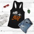 Lets Surf Sunset Summer Time Women Flowy Tank