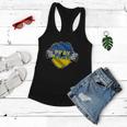 Love And Pray Support For Ukraine Ukrainian Flag Gift Women Flowy Tank