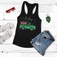 Lucky Flamingo Riding Green Truck Shamrock St Patricks Day Graphic Design Printed Casual Daily Basic Women Flowy Tank