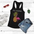 Mele Kalikimaka Flamingo Christmas Tshirt Women Flowy Tank