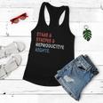 Messy Bun American Flag Stars Stripes Reproductive Rights Meaningful Gift Women Flowy Tank