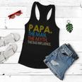 Papa Man Myth The Bad Influence Retro Tshirt Women Flowy Tank