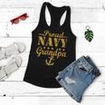 Proud Navy Grandpa Tshirt Women Flowy Tank