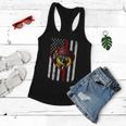 Proud To Be A Firefighter Usa American Flag Thin Red Line Women Flowy Tank