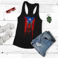 Puerto Rico Flag Drip Women Flowy Tank