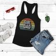 Retro Girl Dad Shirt Proud Father Love Dad Of Girls Vintage Women Flowy Tank