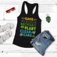 Save Bees Rescue Animals Recycle Plastic Earth Day Planet Funny Gift Women Flowy Tank