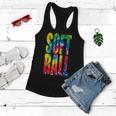 Softball Retro Tie Dye Women Flowy Tank