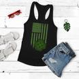 St Patricks Day Celtic Shamrock Us American Flag Women Flowy Tank