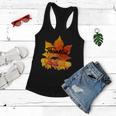 Thankful Autumn Leaves Thanksgiving Fall Tshirt Women Flowy Tank