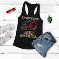 Trucker Truck Driver Trucker American Flag Truck Driver Women Flowy Tank